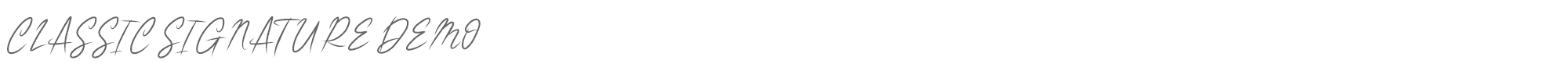 Sample characters Classic Signature Font